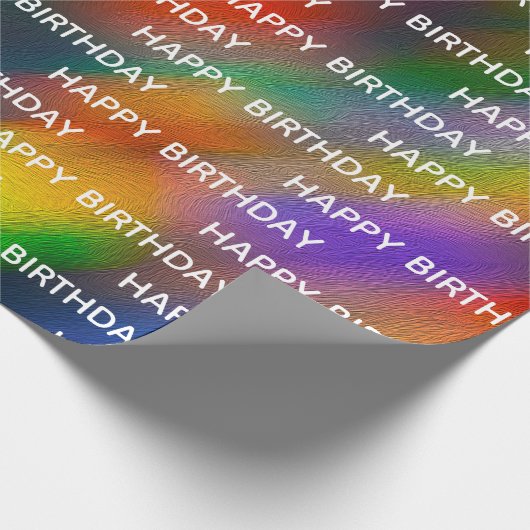 Geburtstag Abstrakte Blurdesign Geschenkpapier (Ecke)