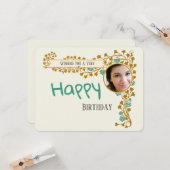 Geburtstag Add photo Art Nouveau CC1016 Card Karte (Vorderseite/Rückseite Beispiel)