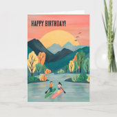 Geburtstag Adventures Paddleboarding SUP Paddleboa Karte (Vorderseite)