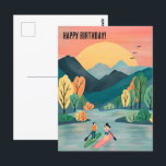 Geburtstag Adventures Paddleboarding SUP Paddleboa Postkarte<br><div class="desc">Süß zeichnend Leute, die auf einem Bergsee paddeln, um jemandem einen guten Geburtstag zu wünschen! Klicken Sie auf "Personalisieren" oben, um den Text zu bearbeiten, um Ihre Bedürfnisse zu Anzug. Klicken Sie dann auf "Bearbeiten mit dem Designwerkzeug", um die Schriftart, Farben und Platzierungen anzupassen oder Text auf der Rückseite hinzuzufügen....</div>