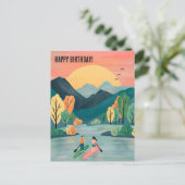 Geburtstag Adventures Paddleboarding SUP Paddleboa Postkarte (Stehend Vorderseite)