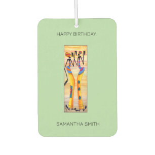 Geburtstag, African Art Aquarell Phantastisch Danc Autolufterfrischer