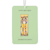 Geburtstag, African Art Aquarell Phantastisch Danc Autolufterfrischer (Rückseite)