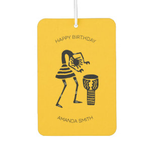 Geburtstag, African Art Niedlich Silhouette Music Autolufterfrischer