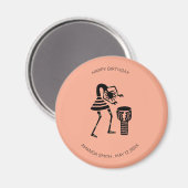 Geburtstag, African Art Niedlich Silhouette Music  Magnet (Vorderseite/Rückseite)