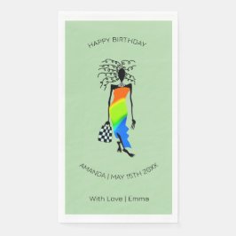 Geburtstag, afrikanische Art Elegant Mode Lady Serviette