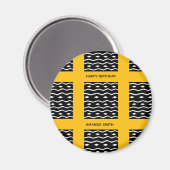 Geburtstag, afrikanische Kunst Ethnisches Muster O Magnet (Vorderseite/Rückseite)