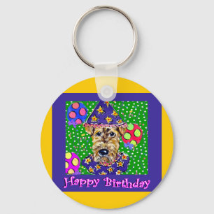 Geburtstag Airedale Schlüsselanhänger