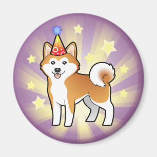 Geburtstag Akita Inu/Shiba Inu Magnet