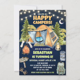 Geburtstag aller glücklichen Camper Einladung