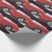 Geburtstag, alter, roter Mustang, Geschenkpapier (Ecke)