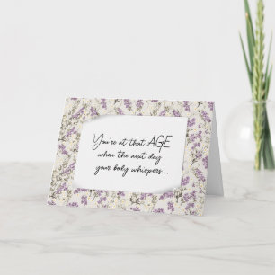 Geburtstag ältere Spaß Purple Flowers Karte