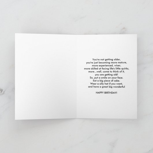 Geburtstag, Älterwerden, Löwe Karte (Innenseite)