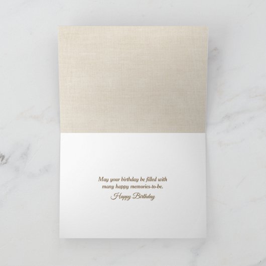 Geburtstag altes Holzboot am Strand Karte (Innenseite)