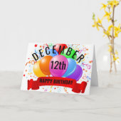 Geburtstag am 12. Dezember Karte (Gelbe Blume)