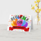 Geburtstag am 15. Dezember Karte (Gelbe Blume)