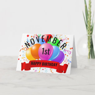 Geburtstag am 1. November Karte