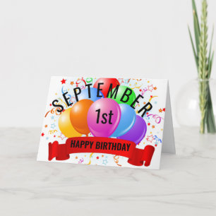 Geburtstag am 1. September Karte