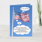 Geburtstag am 4. Juli Karte (Vorderseite)