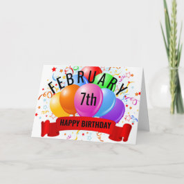 Geburtstag am 7. Februar Karte