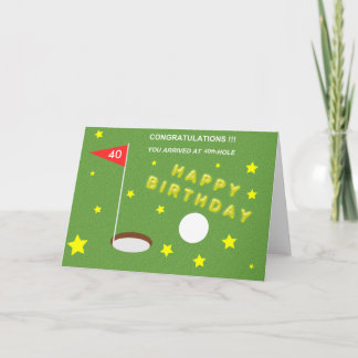 Geburtstag am Golf Karte
