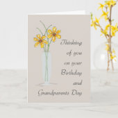 Geburtstag am Großeltertag Karte (Gelbe Blume)