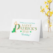 Geburtstag am St. Patrick's Day mit Kleeblättern Karte (Gelbe Blume)