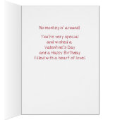 Geburtstag am Valentinstag Niedlicher Affe (Innen (Rechts))