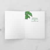 Geburtstag an Groundhog Tag mit Blumen-Grün Karte (Innenseite)