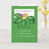 Geburtstag an Groundhog Tag mit Blumen-Grün Karte (Gelbe Blume)