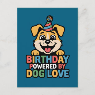 Geburtstag angetrieben von Hunde-Liebe-Design Feiertagspostkarte