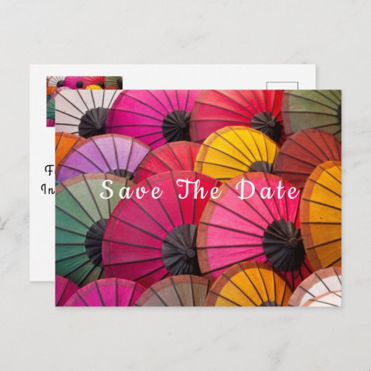 Geburtstag Ankündigung Datum freihalten Postkarte (Vorne/Hinten)