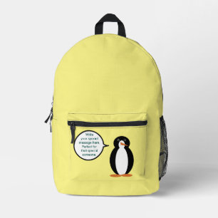 Geburtstag Anzug Vortrag von Frau Penguin Personal Bedruckter Rucksack