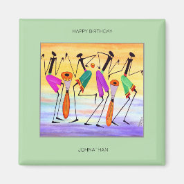 Geburtstag, Aquarell Phantastisches Glück Magnet