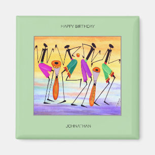 Geburtstag, Aquarell Phantastisches Glück Magnet