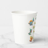 Geburtstag, Aquarell, T-Rex, Papiertasse Pappbecher (Rechts)