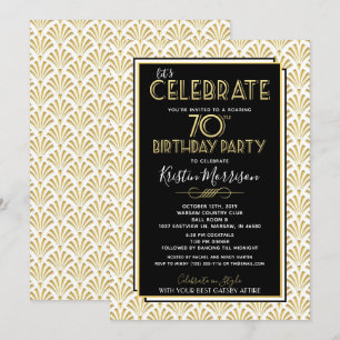 Geburtstag Art Deco Gatsby Roaring 20 Geburtstag Einladung