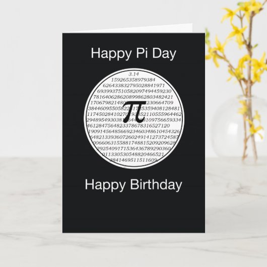 Geburtstag auf PU-Tageskreis Karte (Gelbe Blume)