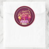 Geburtstag-Aufkleber Runder Aufkleber (Tasche)