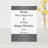 Geburtstag aus doppelter Anlass, glückliche Jahres Karte (Gelbe Blume)