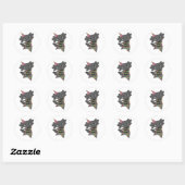 Geburtstag Axolotl Garland Classic Round Sticker (Blatt)