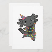 Geburtstag Axolotl Garland Erwachsene Tuch Maske Einladung (Vorne/Hinten)