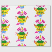 Geburtstag Axolotl Geschenkpapier (Flach)