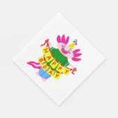 Geburtstag Axolotl Serviette (Ecke)