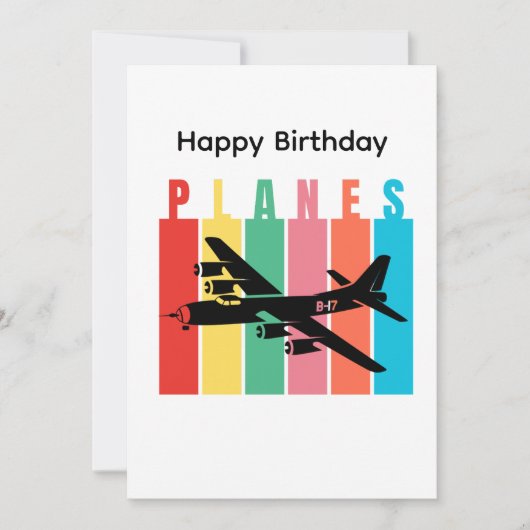 Geburtstag B-17 Vintage Luftfahrt (Vorderseite)
