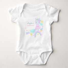 Geburtstag Baby Bodysuit mit lustigem Einhorn. Baby Strampler