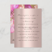 Geburtstag Baby Dusche rosa Goldballons riskieren Einladung (Vorne/Hinten)