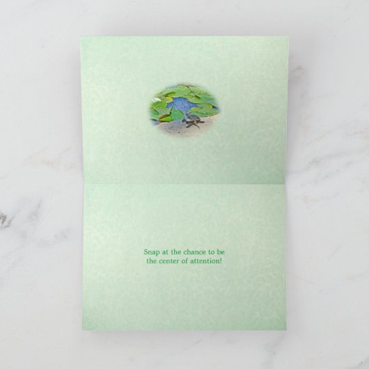 Geburtstag - Baby Snapping Turtle Karte (Innenseite)