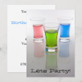 Geburtstag / Bachelor Party Einladung (Vorne/Hinten)