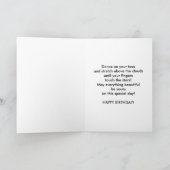 Geburtstag, Ballerina tanzen über den Wolken Karte (Innenseite)